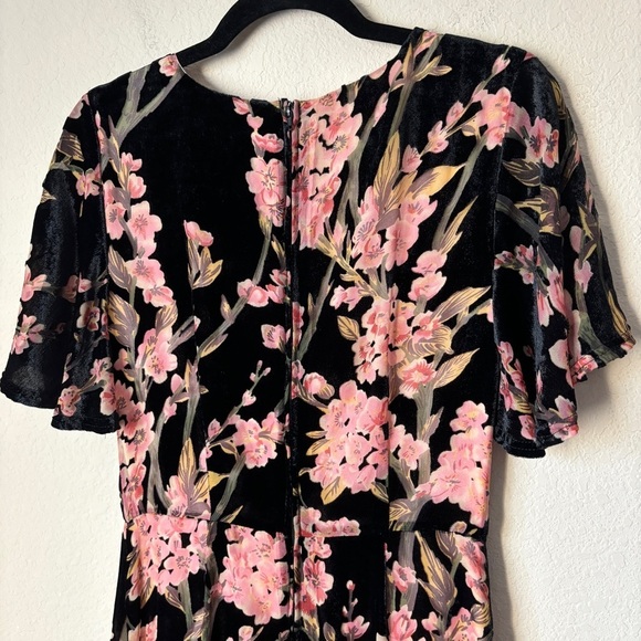 Modcloth Velvet Floral Soiree Saunter Maxi Dress Evening - Picture 12 of 15